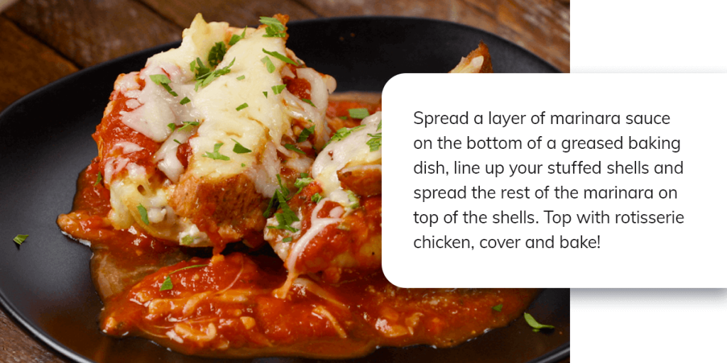 Chicken, Spinach and Mushroom Stuffed Shells