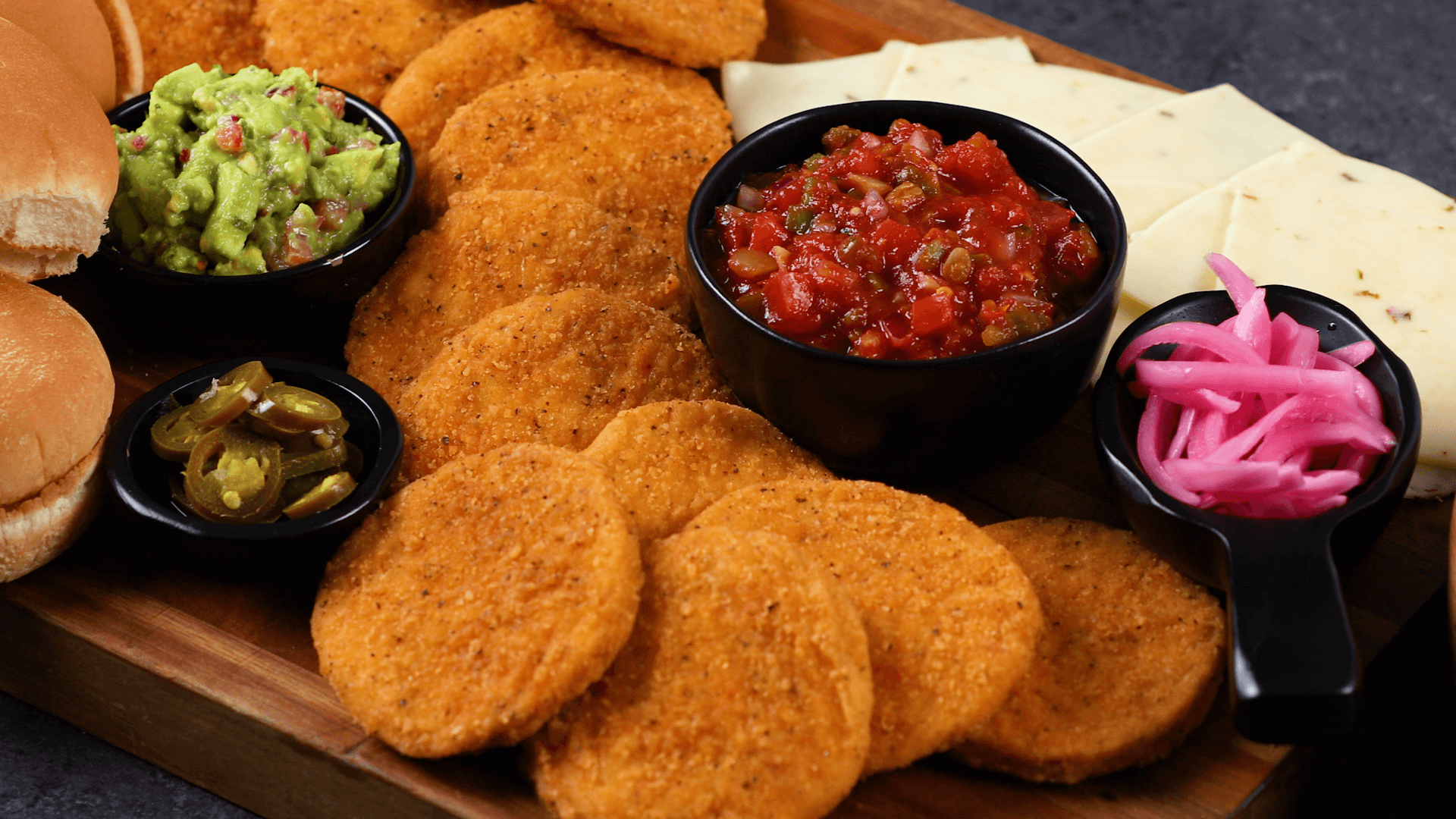 Tex-Mex Chicken Burger Bar Final Step