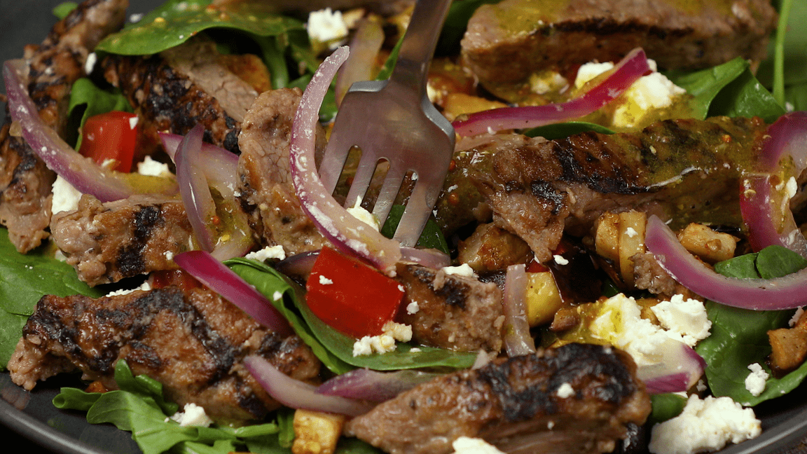 Steak & Eggplant Salad | John Soules Foods