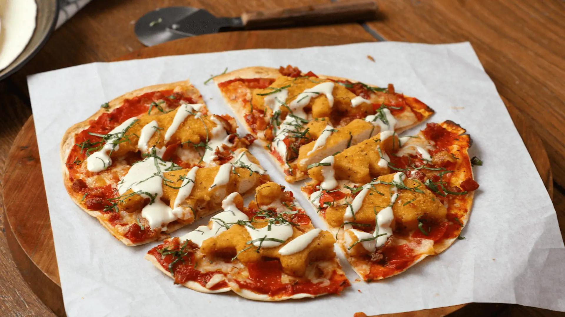 Dino Chicken Nugget Ranch Pizza | John Soules Foods