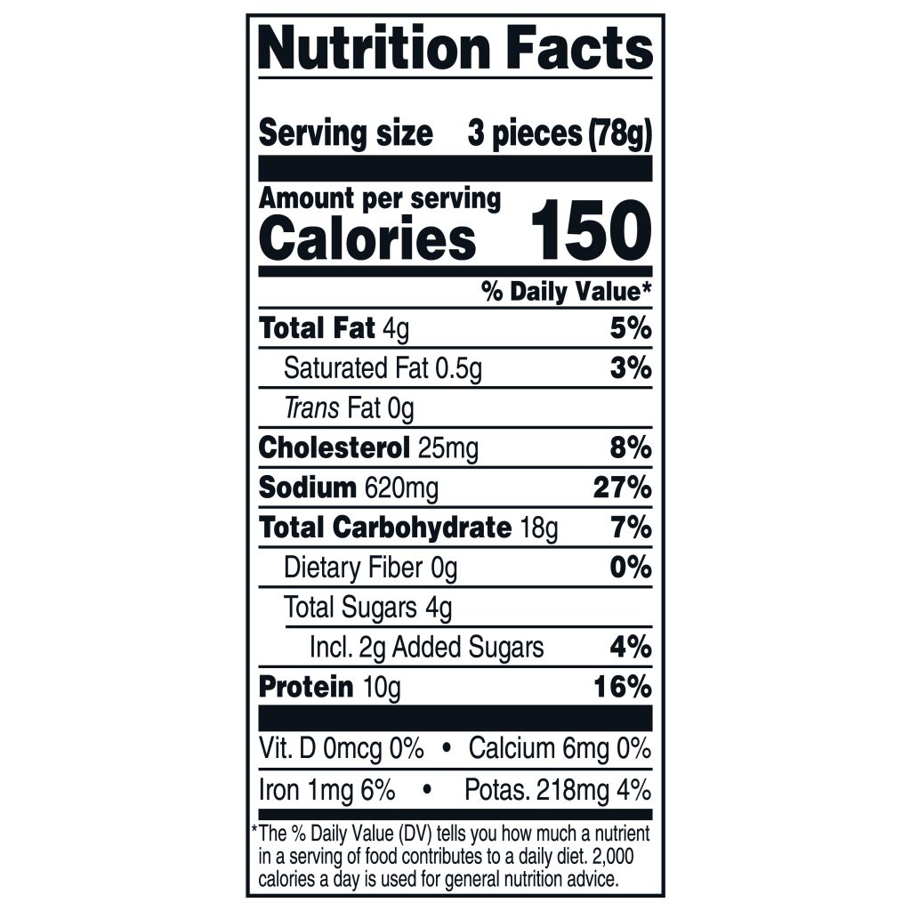 Hot Honey BBQ Chicken Bites packaging