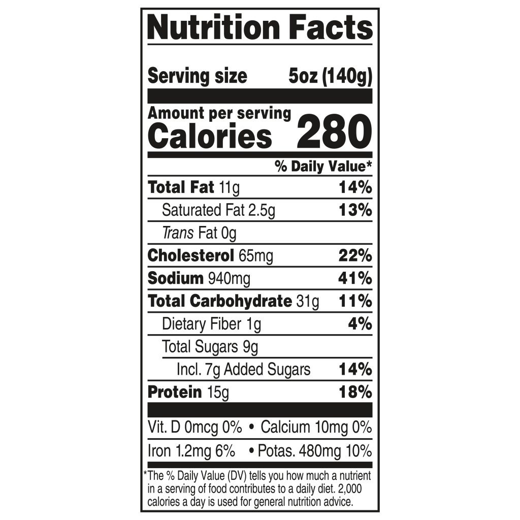 Soules Kitchen Classic Dippin' Chicken Bites nutrition facts