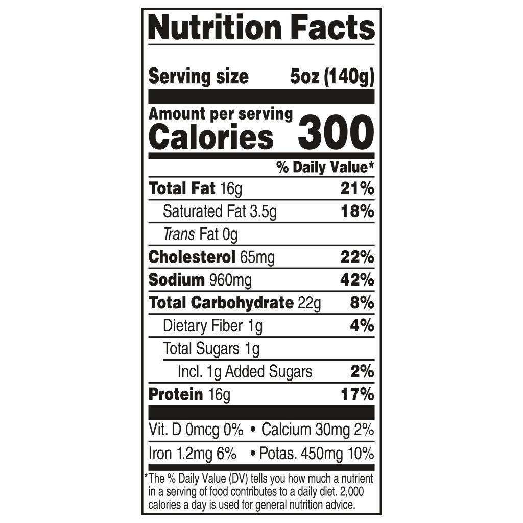 Soules Kitchen Southern Style Dippin' Chicken Fries nutrition facts