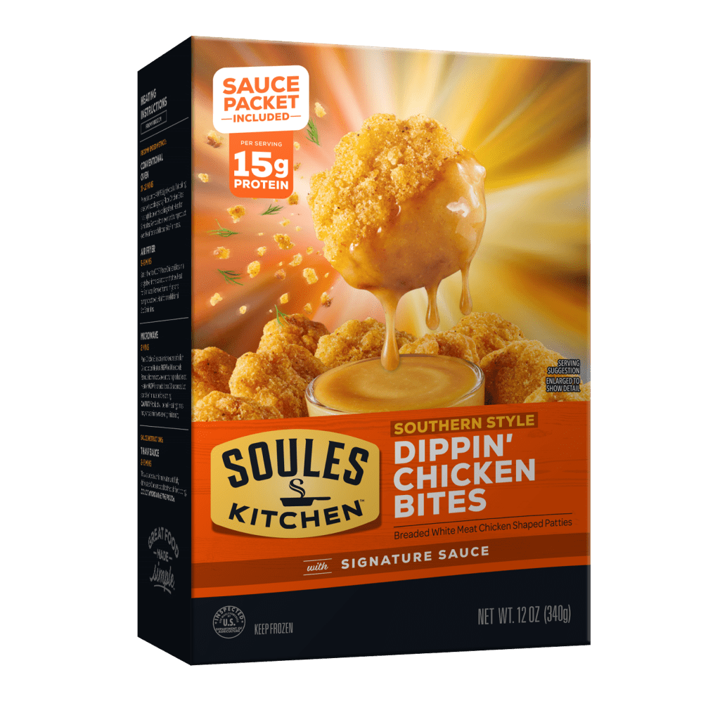 Soules Kitchen Southern Style Dippin' Chicken Bites packaging