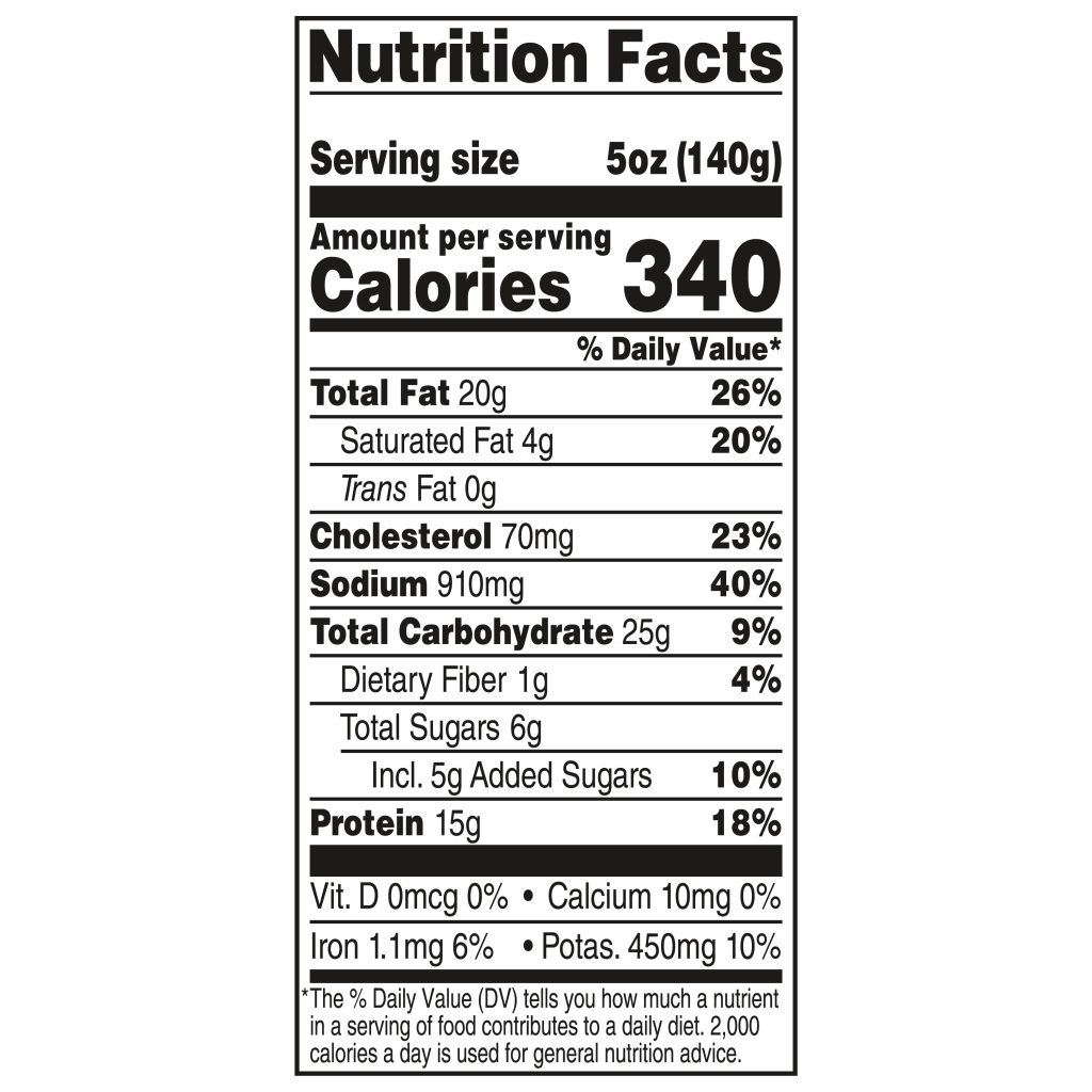 Soules Kitchen Southern Style Dippin' Chicken Bites nutrition facts